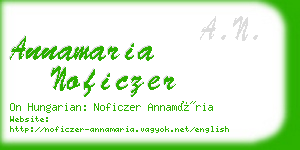 annamaria noficzer business card